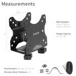 VIVO Adjustable Under Desk Mini PC Mount