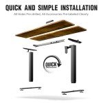 Veken 55 Inch Height Adjustable Electric Desk