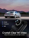 P10 Plus 4K WiFi Dual Dash Cam with GPS