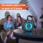 Portable Waterproof Bluetooth Speaker with RGB Lights