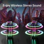 Portable Bluetooth Speaker with 20W Sound and Lights