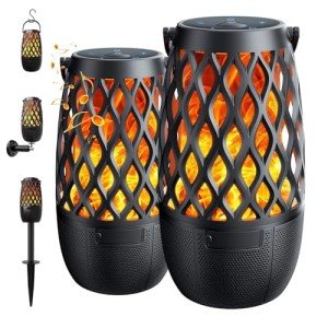 2 Pack Waterproof Bluetooth Speakers with LED Lights