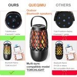 2 Pack Waterproof Bluetooth Speakers with LED Lights