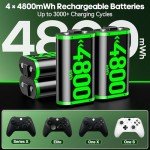 Rysker Rechargeable Battery Pack Charger for Xbox