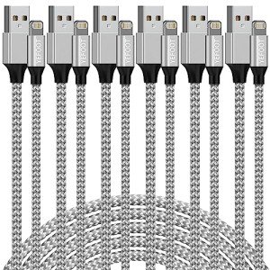 6-Pack Apple MFi Lightning iPhone Charger Cables