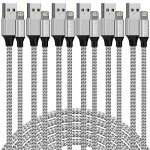 6-Pack Apple MFi Lightning iPhone Charger Cables