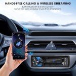 Single Din Bluetooth Car Stereo Receiver with USB