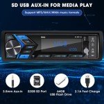 Single Din Bluetooth Car Stereo Receiver with USB