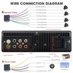 Single Din Bluetooth Car Stereo Receiver with USB