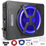 10-Inch 800W Under Seat Car Subwoofer with Remote