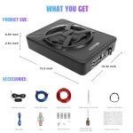 10-Inch 800W Under Seat Car Subwoofer with Remote