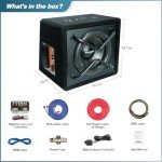 Seventour 12" 1400W Powered Car Subwoofer System