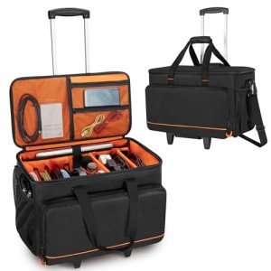 Trunab Rolling DJ Cable Bag with Padded Bottom