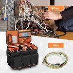 Trunab Rolling DJ Cable Bag with Padded Bottom