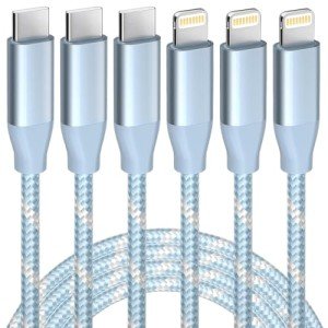 3-Pack 6FT USB C to Lightning Fast Charger
