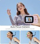 72MP 2.5K Kids Vintage Digital Camera - Pink