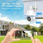 360° PTZ Outdoor Security Camera with Night Vision