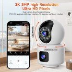 Hawkray 360° Dual Lens 2K Smart Security Camera