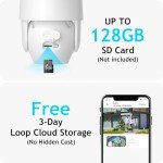 360° PTZ Outdoor Security Camera with Night Vision