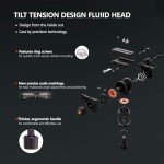 RAUBAY 70.8" Heavy Duty Video Camera Tripod