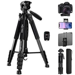 Lightweight 75 Inch Tripod for Cameras and Phones