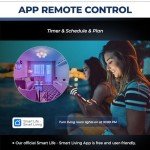 E12 Smart LED Bulbs, WiFi, Alexa/Google Compatible, 4-Pack