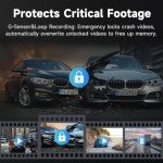 Dual Dash Cam: 2.5K Front & 1080P Rear