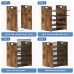 5-Tier Wood Desk File Organizer with Handle