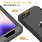 Heavy Duty iPhone SE/8/7 Shockproof Case - Black