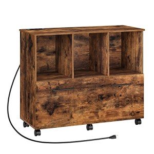 HOOBRO Lateral File Cabinet with Charging Station