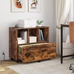 HOOBRO Lateral File Cabinet with Charging Station