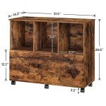 HOOBRO Lateral File Cabinet with Charging Station