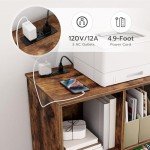 HOOBRO Lateral File Cabinet with Charging Station