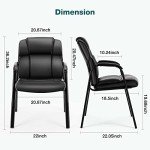 OLIXIS Set of 4 Leather Reception Chairs