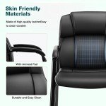 OLIXIS Set of 4 Leather Reception Chairs