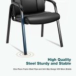 OLIXIS Set of 4 Leather Reception Chairs