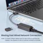 RUXELY USB 3.0 Gigabit Ethernet Adapter with USB-C