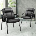 OLIXIS Set of 4 Leather Reception Chairs