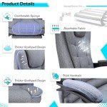 Ergonomic Massage Recliner Chair with Heat, Grey