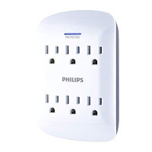 Philips 6-Outlet Surge Protector with Protection Indicator