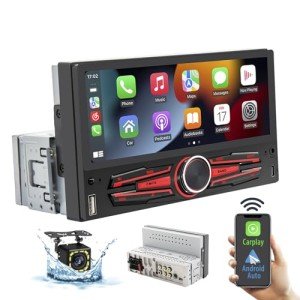 6.86'' Single Din Wireless Car Stereo with Apple CarPlay & Android Auto