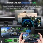 6.86'' Single Din Wireless Car Stereo with Apple CarPlay & Android Auto