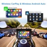 Portable Wireless Carplay & Android Auto Screen for Motorcycles
