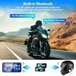 FancyTiger Motorcycle Dash Cam with GPS & Bluetooth