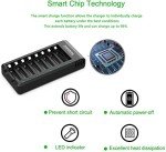 POWEROWL 8 Pack Rechargeable AA Batteries & Charger