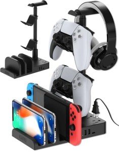 KAFRI Gaming Headset Stand with USB Charger