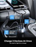 LISEN 65W Fast Car Charger for iPhone & Android