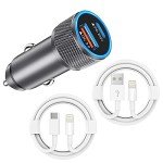 Apple MFi Certified Fast Car Charger with Cable