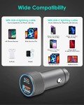 Apple MFi Certified Fast Car Charger with Cable