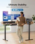 HUANUO 65" Electric Height Adjustable L-Shaped Desk